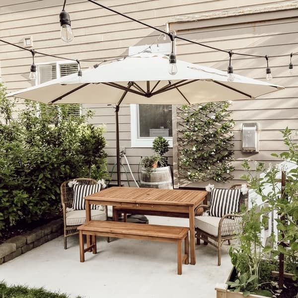 Shop Black Friday Deals On Acapulco 11 Foot Offset Cantilever Patio Umbrella With Cross Base By Havenside Home Overstock 27534258