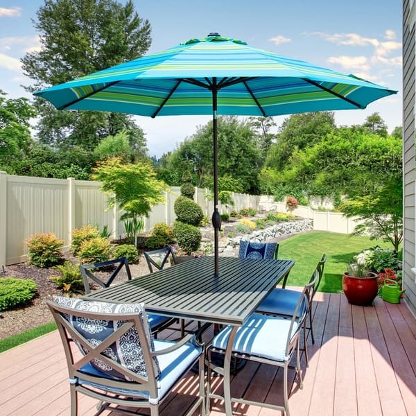 Shop 11ft Patio Umbrella Octagonal Outdoor Market Umbrella With