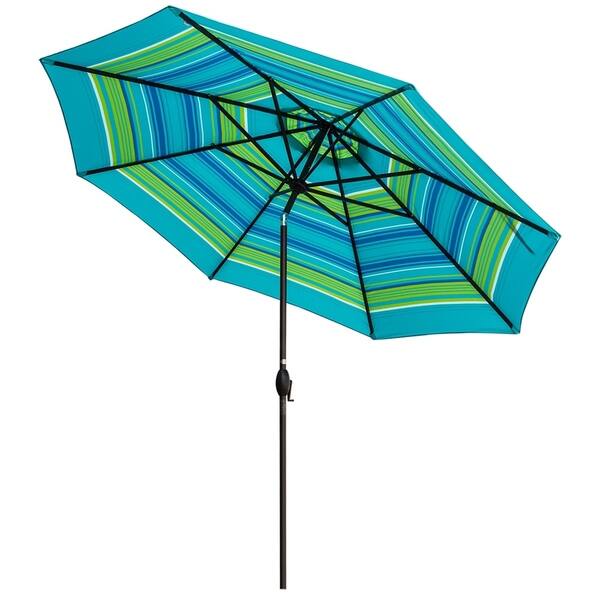 Shop Black Friday Deals On 11ft Patio Umbrella Octagonal Outdoor Market Umbrella With Crank And Push Button Tilt Overstock 27534263