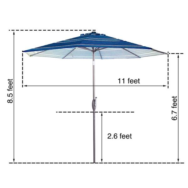 Shop 11ft Patio Umbrella Octagonal Outdoor Market Umbrella With