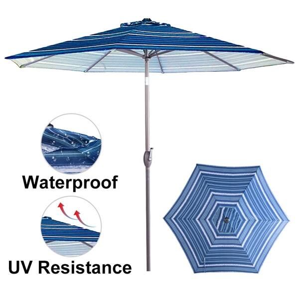 Shop Black Friday Deals On 11ft Patio Umbrella Octagonal Outdoor Market Umbrella With Crank And Push Button Tilt Overstock 27534263