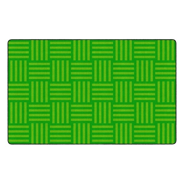 Flagship Carpet Kids Nylon Lime Hashtag Tone On Tone Classroom Seating Rug, Seats 30 - 7'6" x 12' - 7'6" x 12'