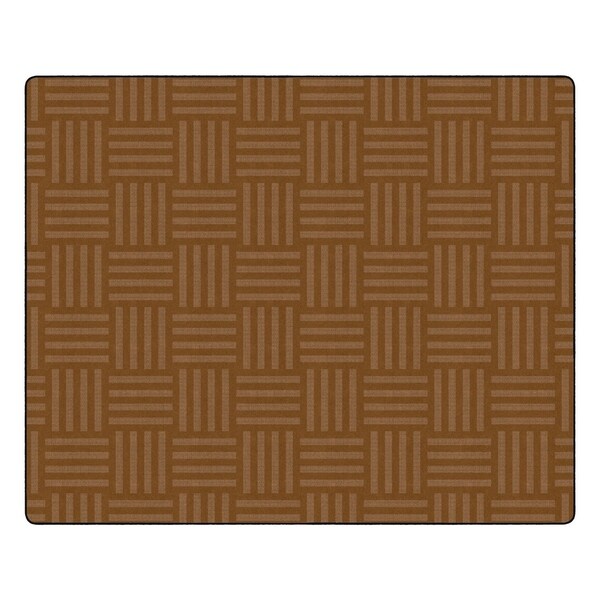 Flagship Carpet Kids Nylon Chocolate Hashtag Tone On Tone Classroom Seating Rug, Seats 35 - 10'9" x 13'2" - 10'9" x 13'2"