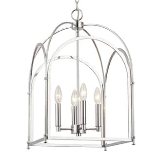 4-light Polished Chrome Pendant (14-inch wide) - Polished Chrome - Polished Chrome