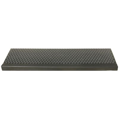 Rubber-Cal "Coin-Grip Commercial (Grit)" Step Mat - 10" x 36" - 6 Pack - 10"X36"
