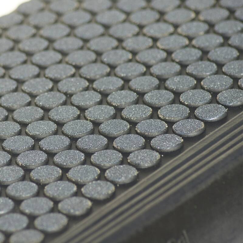Rubber-Cal "Coin-Grip Commercial (Grit)" Step Mat - 10" x 36" - 6 Pack - 10"X36"