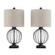 Wrought Iron Open Cage Orb Light Table Lamps (Set of 2) by Lavish Home ...