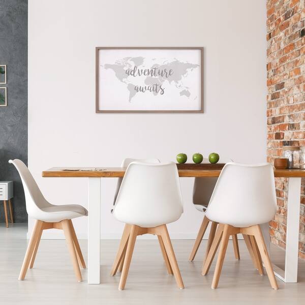Shop Adventure Awaits World Map 18x30 Framed Stretched Canvas Wall
