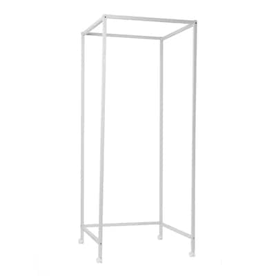 Don't Look At Me - Portable Changing Room Divider - White Frame with Blackout Fabric and Casters
