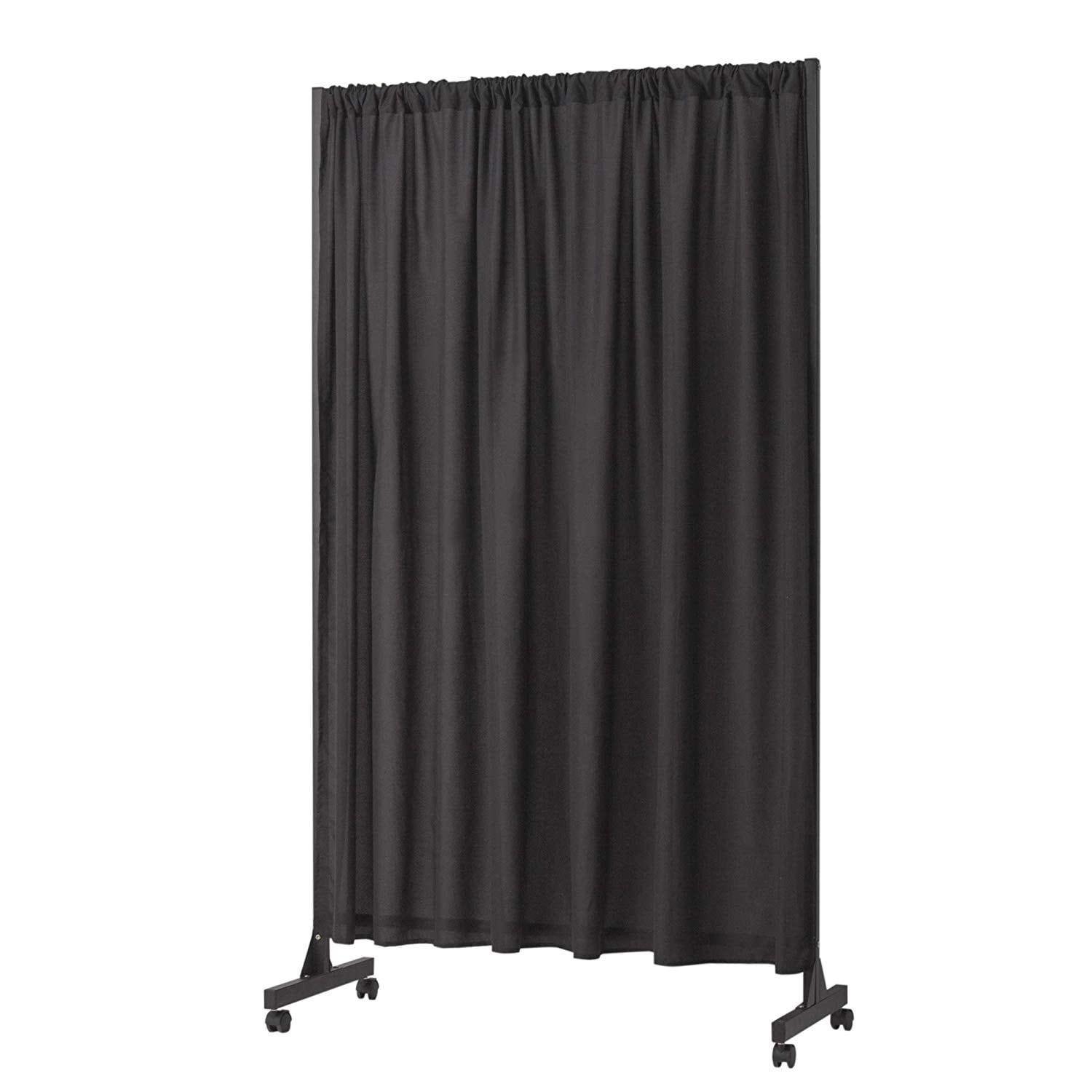 Don't Look at Me - Expandable Privacy Room Divider - Black Frame with Blackout Fabric