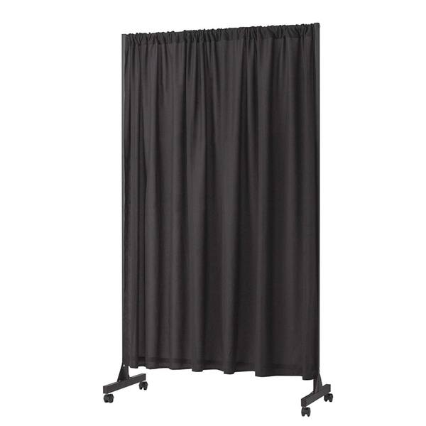Don't Look at Me - Expandable Privacy Room Divider - Black Frame with Blackout Fabric