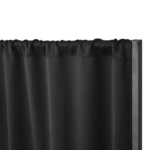 Don't Look at Me - Expandable Privacy Room Divider - Black Frame with Blackout Fabric