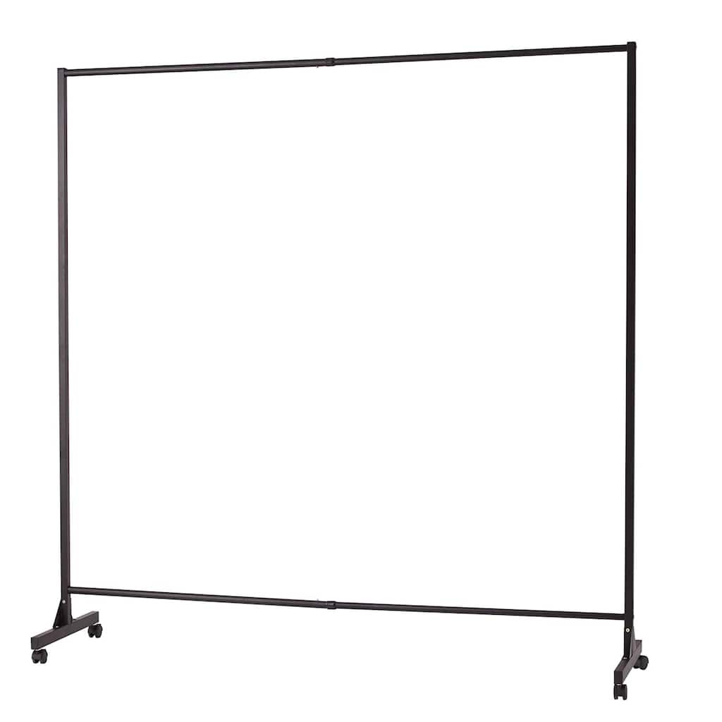 Don't Look at Me - Expandable Privacy Room Divider - Black Frame with Blackout Fabric