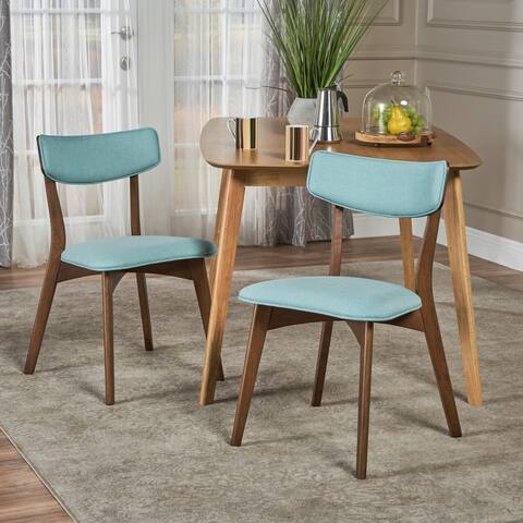 Abrielle Mid-Century Modern Fabric Dining Chair by Christopher Knight Home - N/A