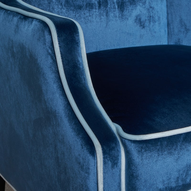 Eddison Traditional Two Toned Velvet Club Chair by Christopher Knight Home