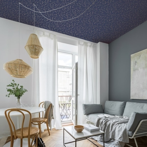 Novogratz Navy Constellations Designer Removable Peel and Stick Wallpaper