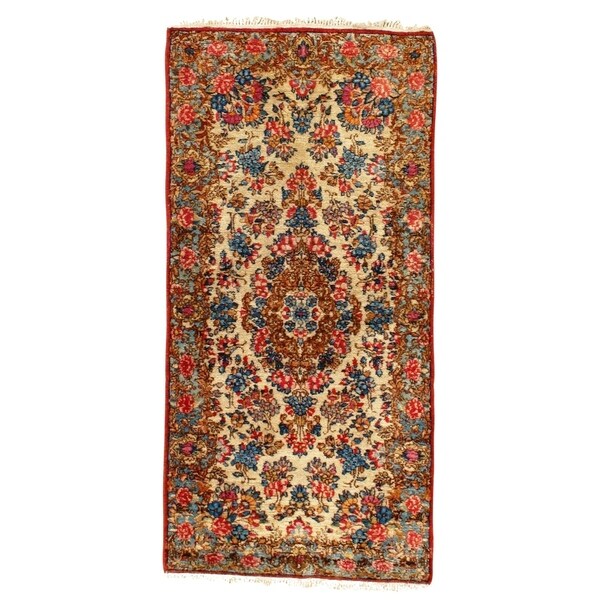 1920s Antique Persian Kerman Rug - 2′4″ × 4′2″