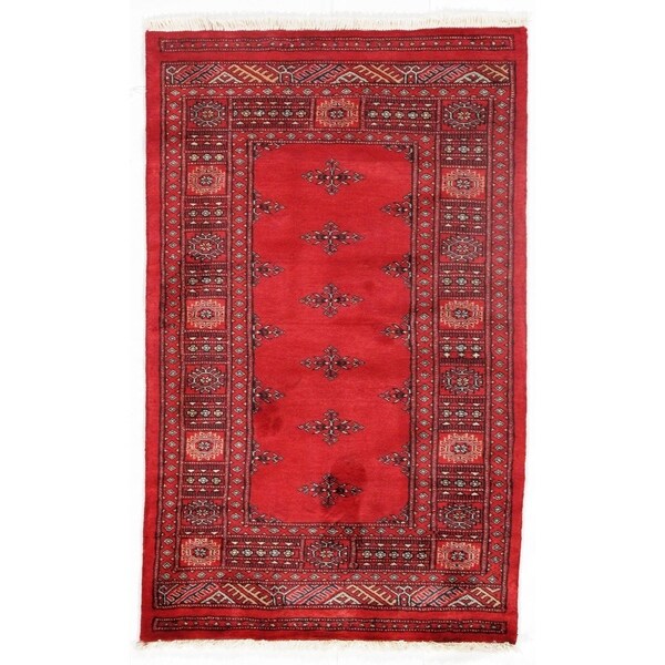 Pasargad DC Fine Pak Bokhara Hand-Knotted Rug - 3'1" × 5'1"