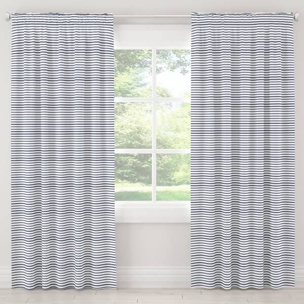 Shop Skyline Blackout Curtain In Nautical Stripe Navy Free