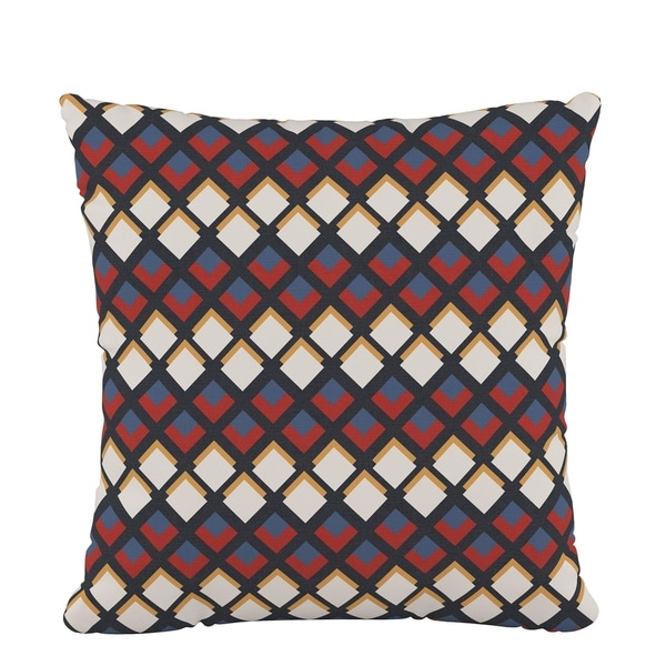 Skyline Fluffed Polyester 18 x 18 Pillow in Deco Diamond Rust Gold