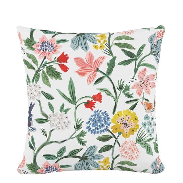 Skyline Fluffed Polyester 18 x 18 Pillow in Cari Garden Rose