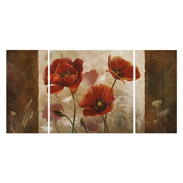 Wexford Home 'Poppy Morning' A Premium Multi Piece Art