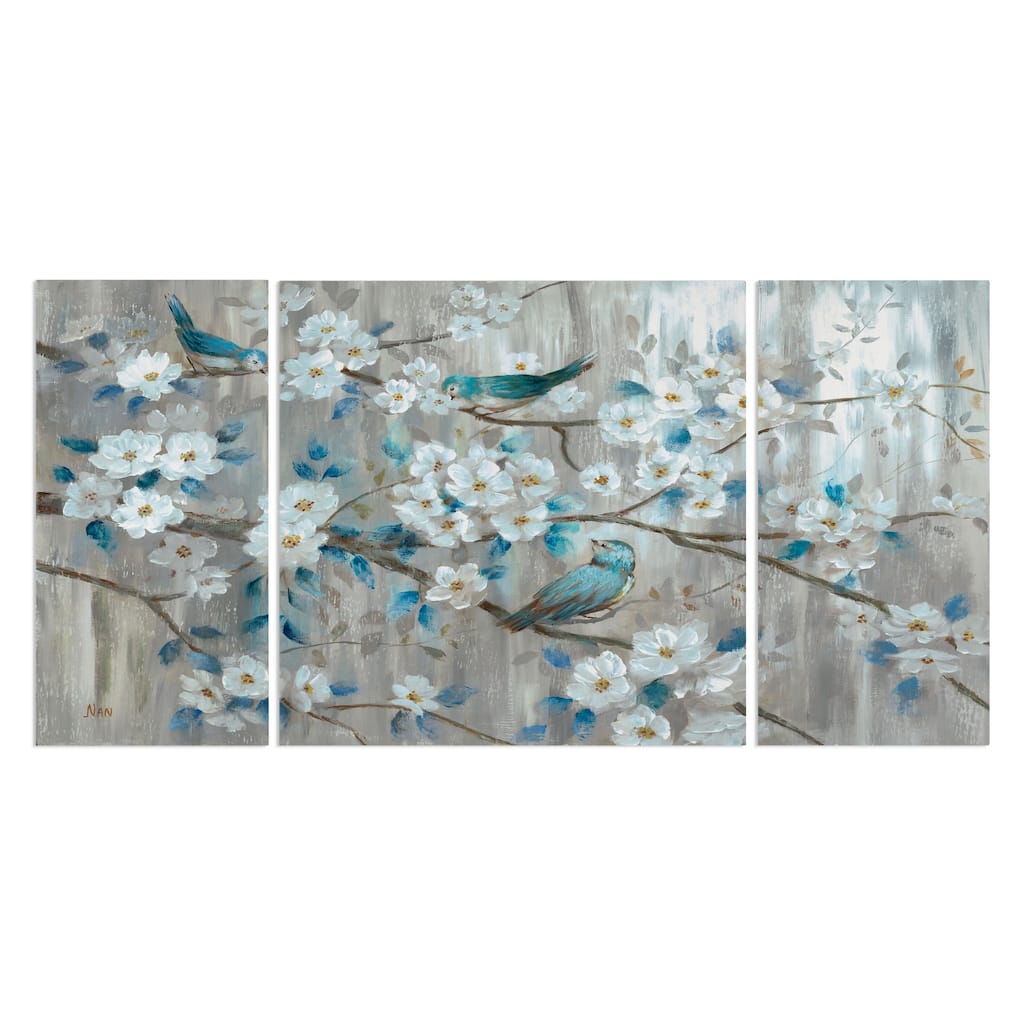 Teal Birds-A Premium Multi Piece Art available in 3 sizes