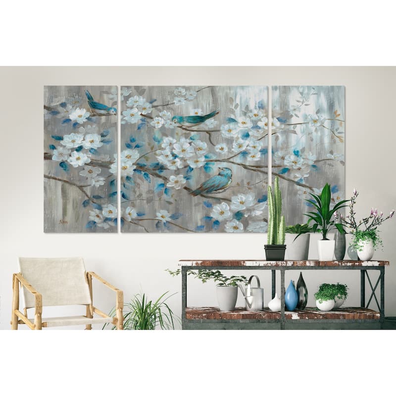 Teal Birds-A Premium Multi Piece Art available in 3 sizes