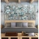preview thumbnail 4 of 3, Teal Birds-A Premium Multi Piece Art available in 3 sizes