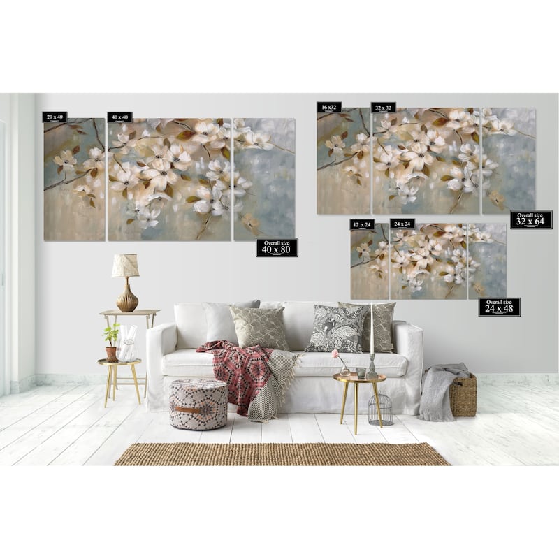 Blossoms of May-A Premium Multi Piece Art available in 3 sizes