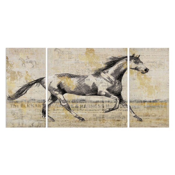 Wexford Home 'Golden Stallion I' Premium Multi-Piece Art
