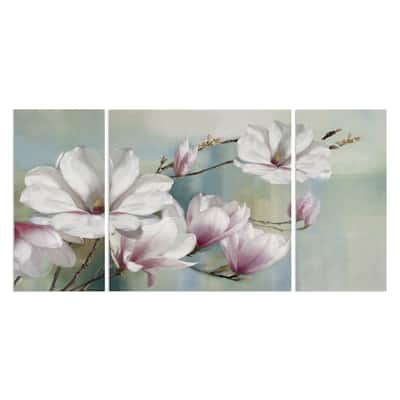 Wexford Home 'Magnolia Blooms' Premium 3-piece Art Set