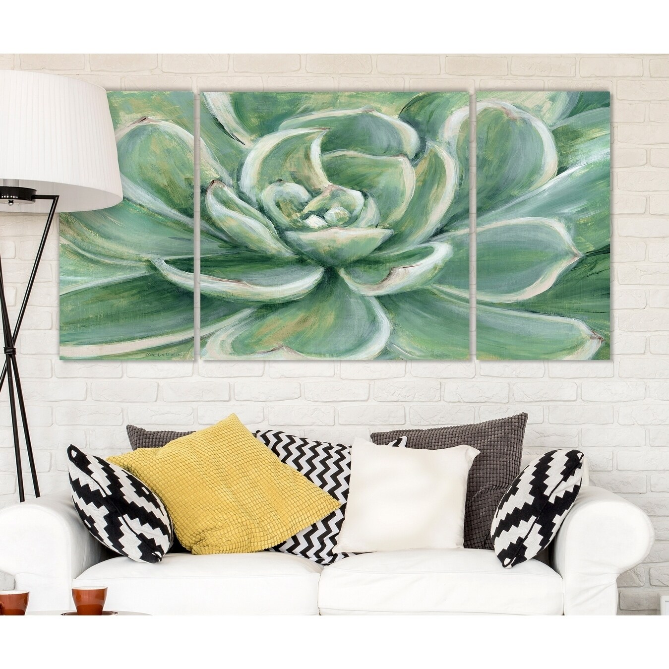 3 piece succulent wall art