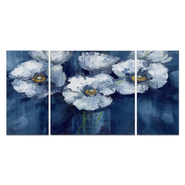 Wexford Home 'Blooming Poppies' Premium Canvas Multi-piece Hand-wrapped Giclee Wall Art
