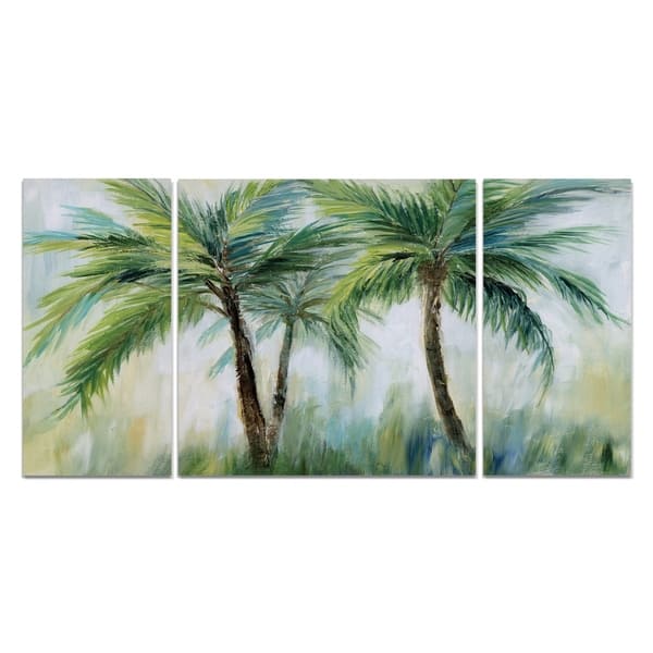 Wexford Home 'Palm Sensation' 3-piece Wall Art Set - Overstock - 27540352