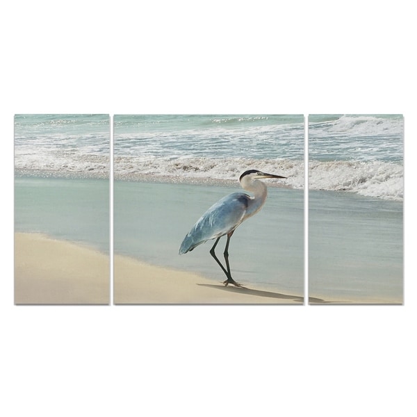 Beach Set Heron-A Premium Multi Piece Art available in 3 sizes