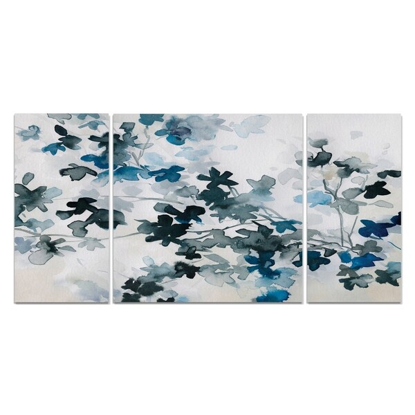 'Blue Cherry Blossoms' Canvas Premium Multi-piece Art