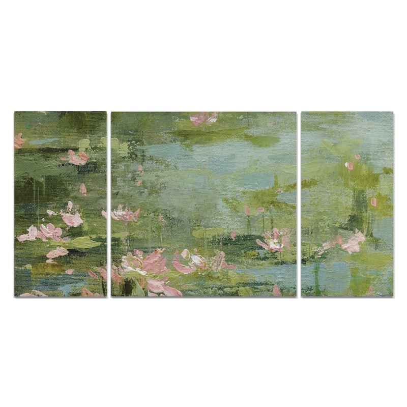 Celadon Waterlilies II-A Premium Multi Piece Art available in 3 sizes
