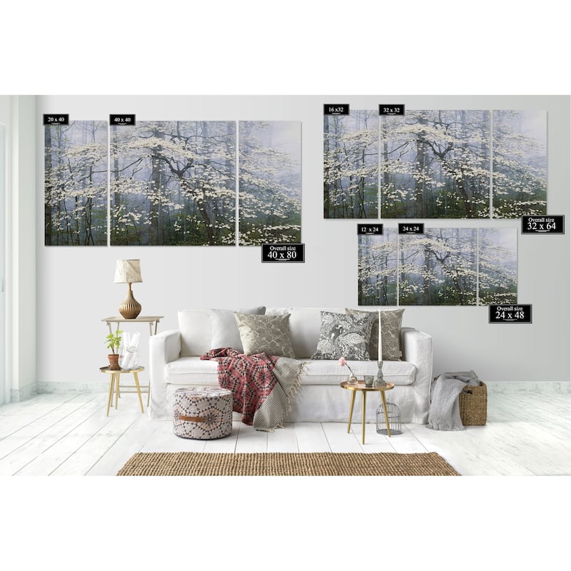  Dogwood Canopy-A Premium Multi Piece Art available in 3 sizes