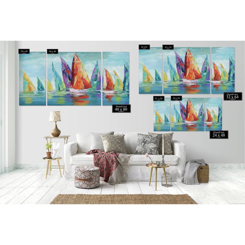 Fine Day Sailing I-A Premium Multi Piece Art available in 3 sizes
