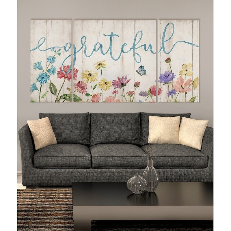 Grateful Wildflowers-A Premium Multi Piece Art available in 3 sizes