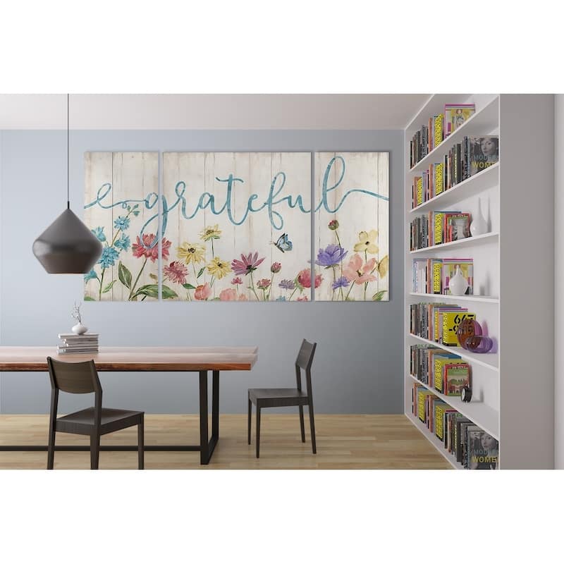 Grateful Wildflowers-A Premium Multi Piece Art available in 3 sizes