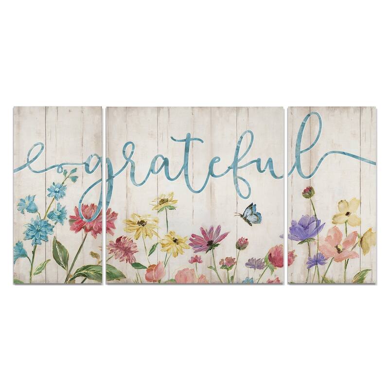 Grateful Wildflowers-A Premium Multi Piece Art available in 3 sizes