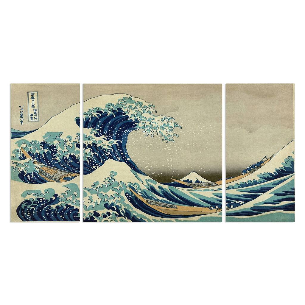The Great Wave-A Premium Multi Piece Art available in 3 sizes