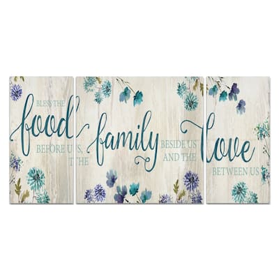 Wexford Home 'Food Family Love' Canvas Wall Art (Set of 3)