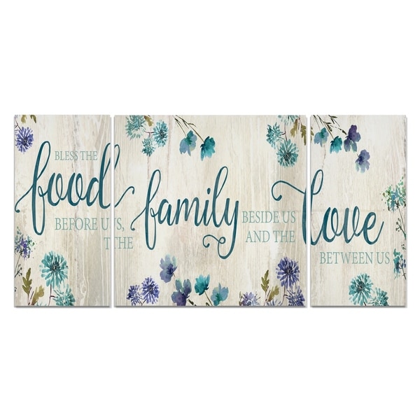 Wexford Home 'Food Family Love' Canvas Wall Art (Set of 3)
