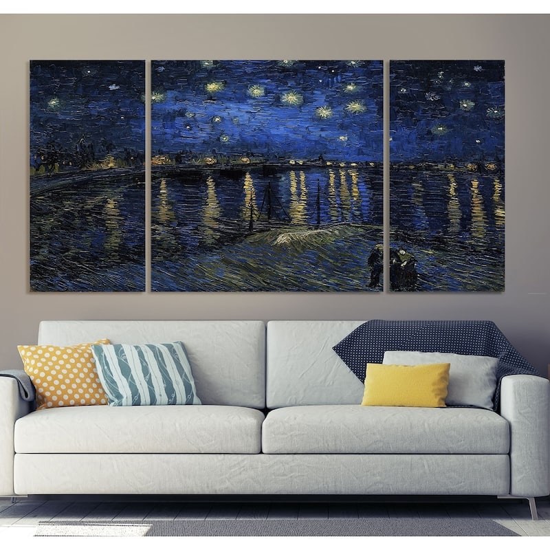 Starry Night Over Rhone-A Premium Multi Piece Art available in 3 sizes