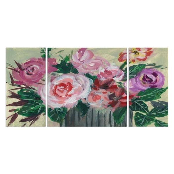 Wexford Home 'Fleur de Matin II' Premium Canvas Multi-piece Hand ...