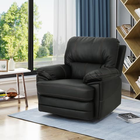 Elodie Faux Leather Swivel Power Glider Recliner by Christopher Knight Home