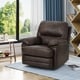 preview thumbnail 3 of 7, Elodie Faux Leather Swivel Power Glider Recliner by Christopher Knight Home